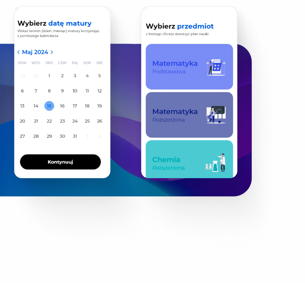 The image presents the MaturAlert application.